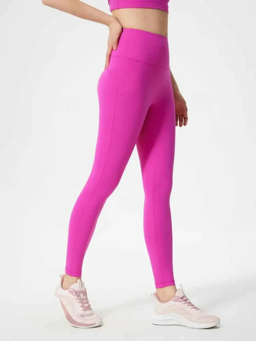 High Waist Wide Waistband Ankle Length Active Leggings 20