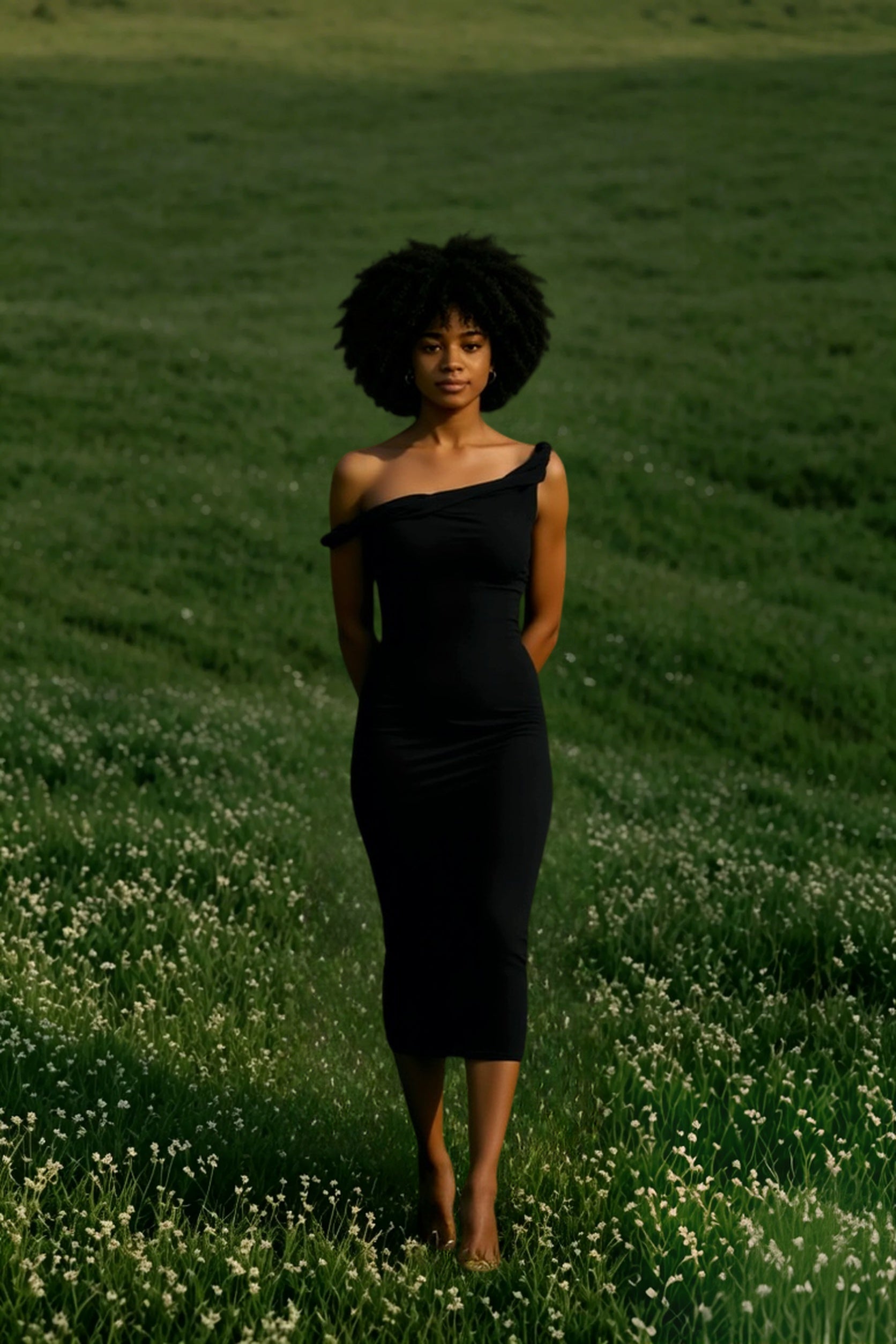 One Shoulder Bodycon Midi Party Dress