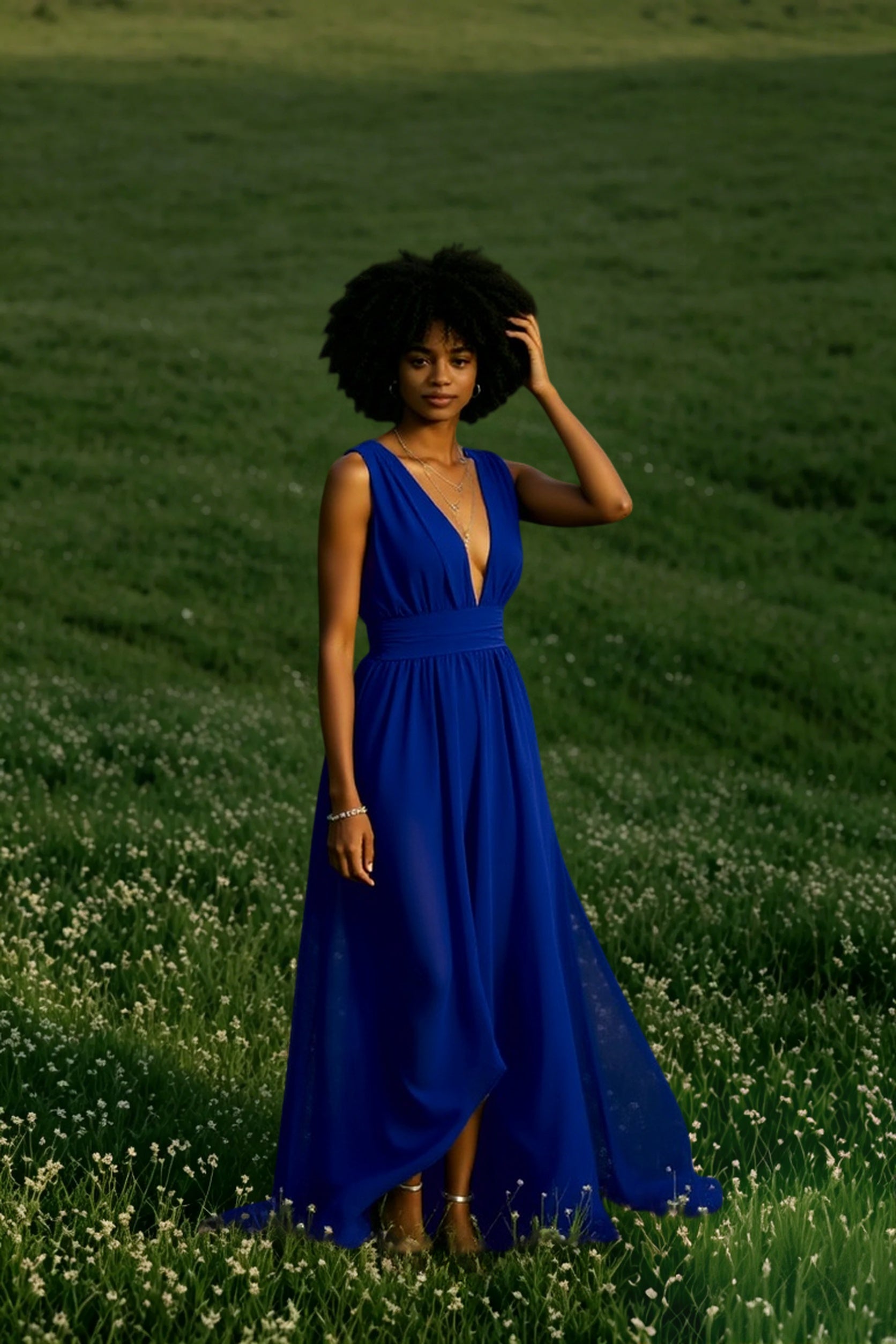 Deep V-Neck Dress
