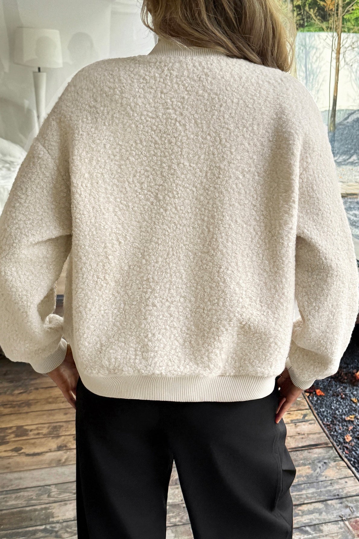 Holiday Style Long Sleeve Button Coat