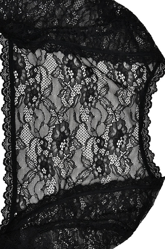 Lace Strapless Corset Bodycon Maxi Dress