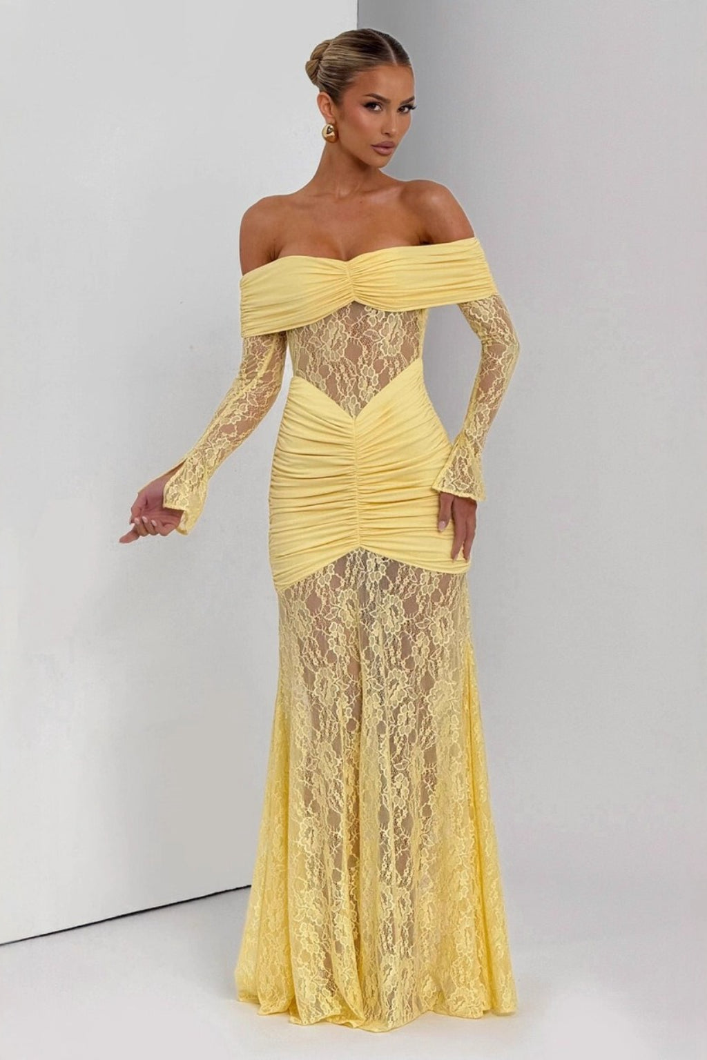 Halter Lace Sleeveless Backless Bodycon Maxi Lace Dress