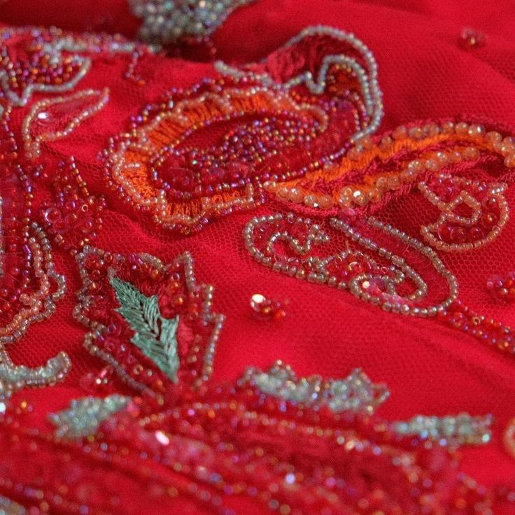 Luxury Red Spaghetti Straps Beaded Evening Dress Formal Prom Dress cc2011