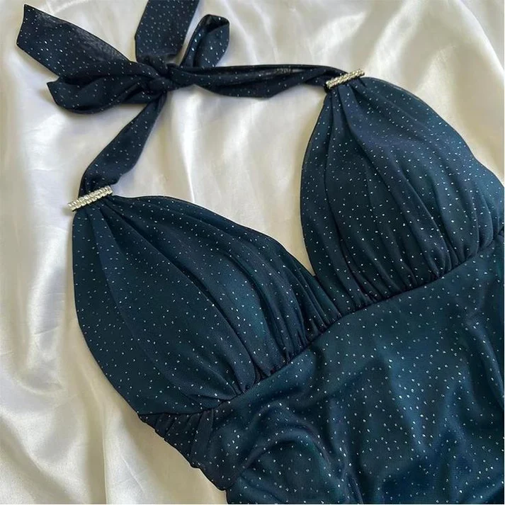 Charming Halter Ombre Green Chiffon Long Prom Dress Party Evening Gown cc1399