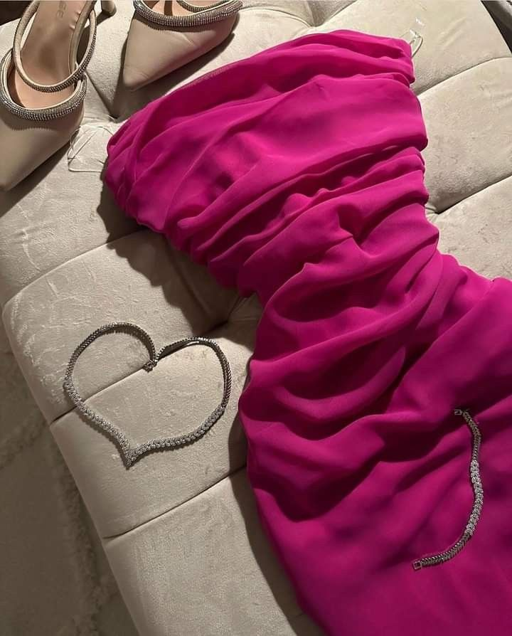 Sexy Hot Pink Chiffon Bodycon Homecoming Dress Cocktail Dress cc1875