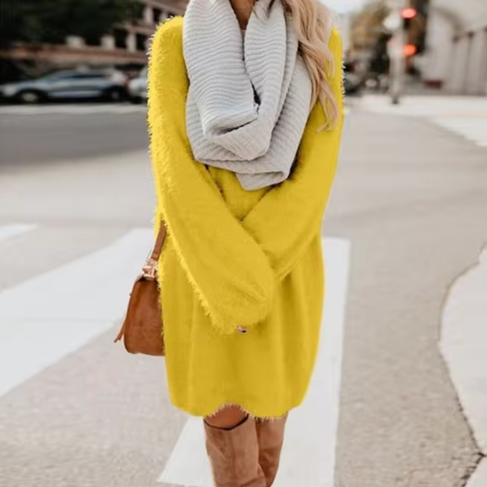 Maria Jose Cotton Knit Modern Dress with Premium Casual Styling