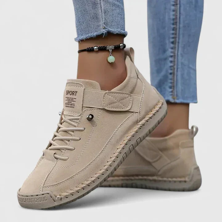 Lace Up Hook and Loop Strap Low Top Sneakers