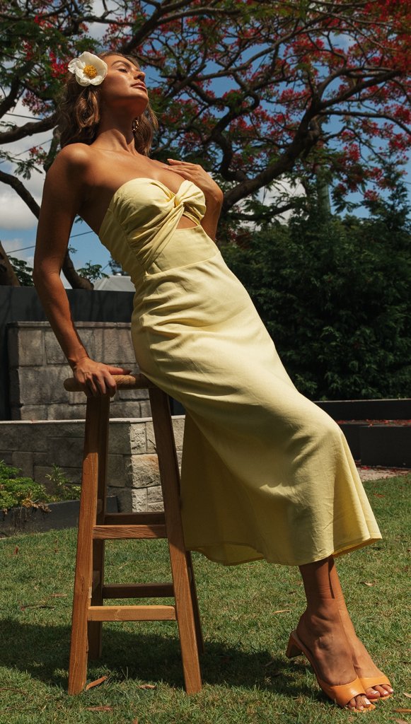 Calico Dress Yellow