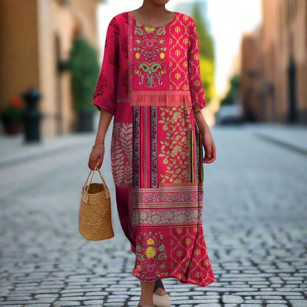 Adelineâ„?- Flowy Ethnic Dress