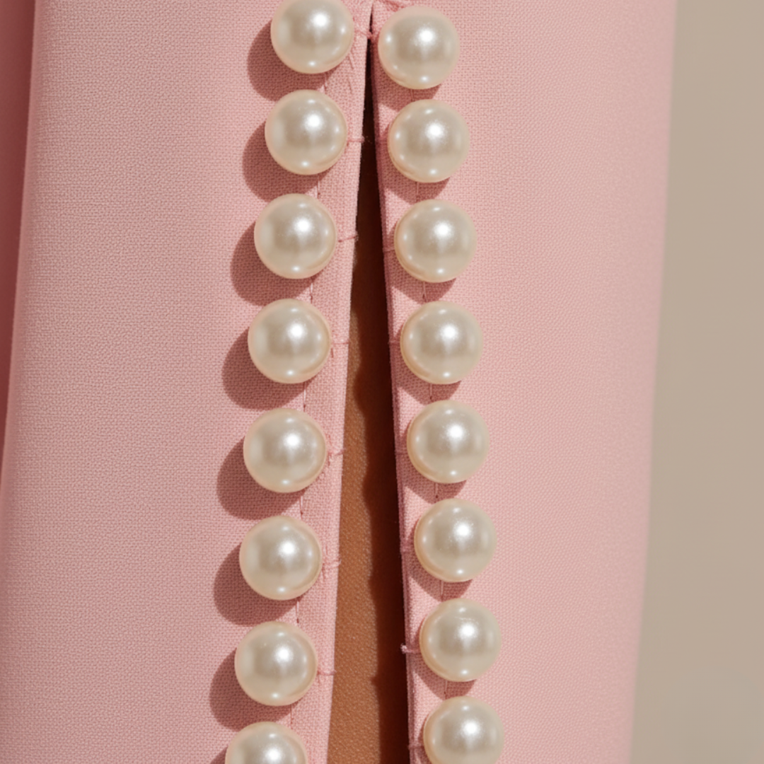 Pearl Split Sleeve Bodycon Midi Dress 4