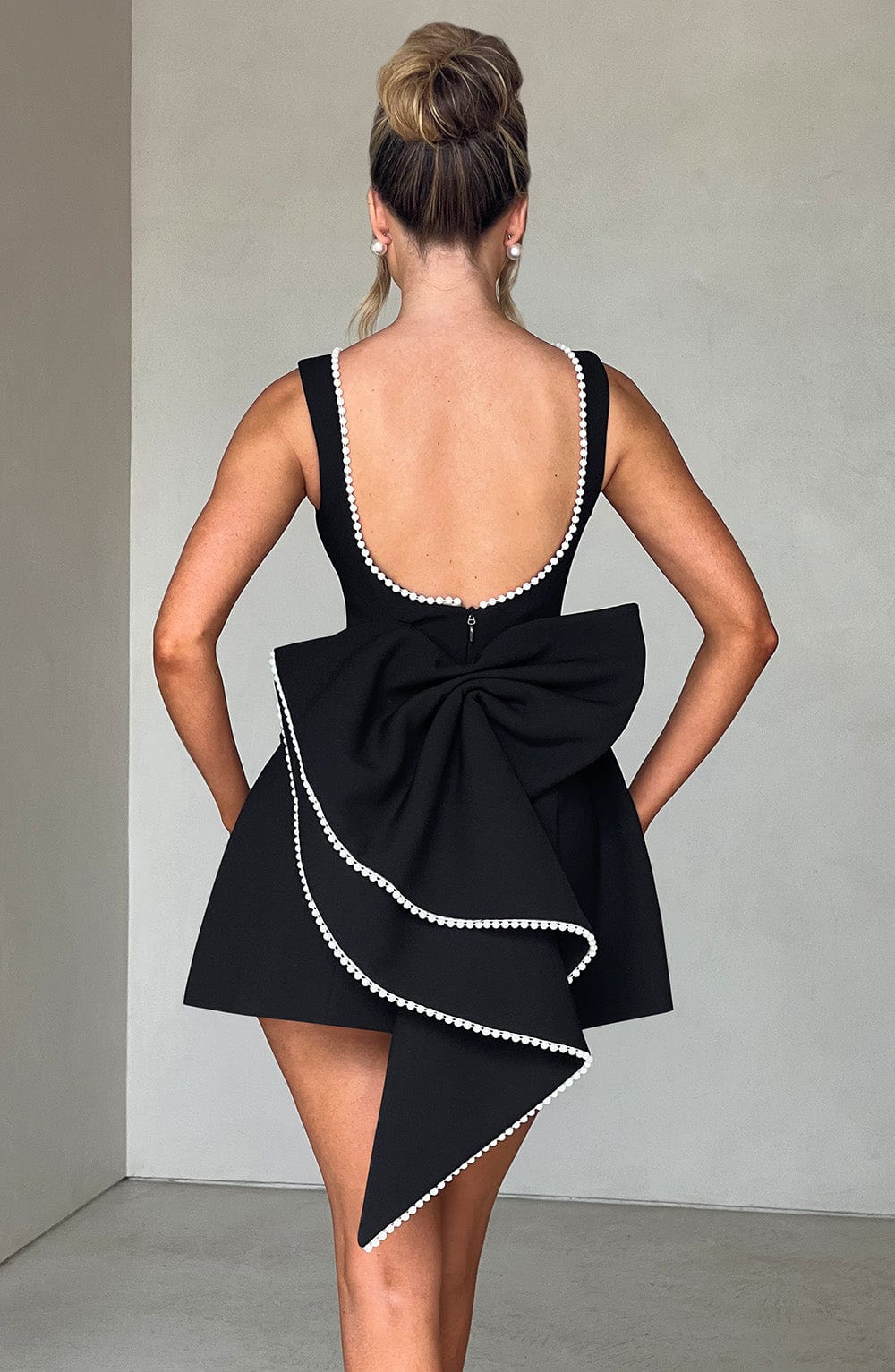Sleeveless Bow Back Fit and Flare Mini Dress 6