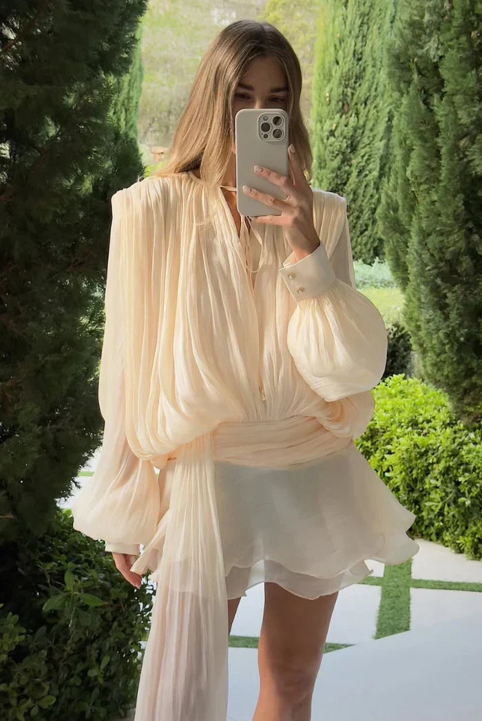 LARA RUFFLE MINI DRESS