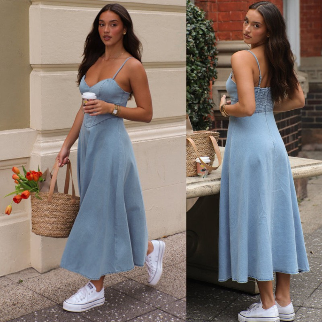 Aqua Mirage Maxi Dress Blue