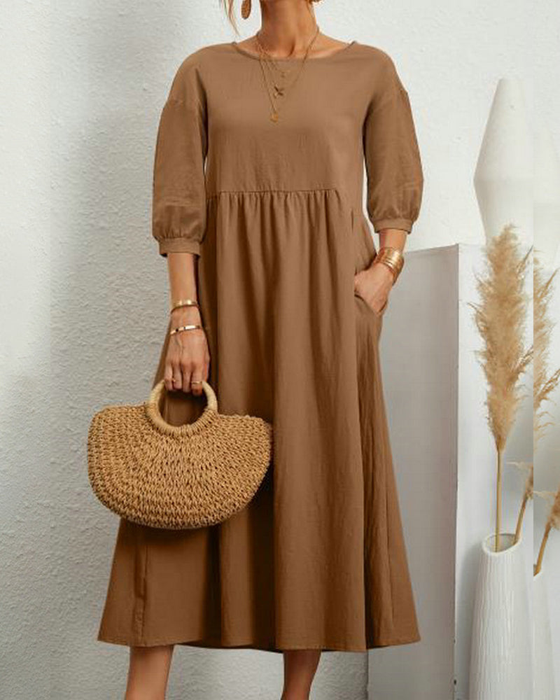 Noelia Long Dress For Dress with Relaxed Fit and Modern Casual Wear