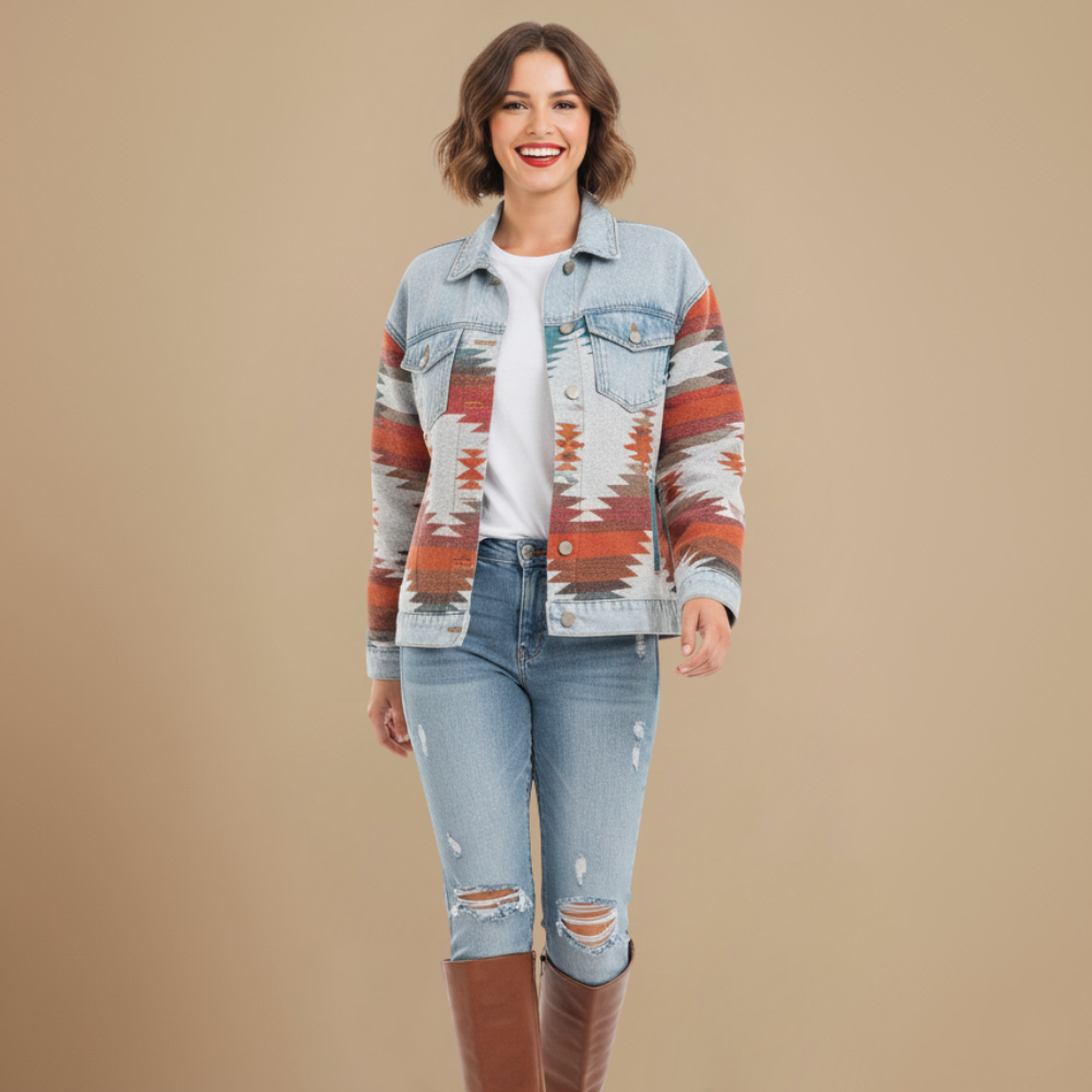 Retro Denim Patchwork Jacket