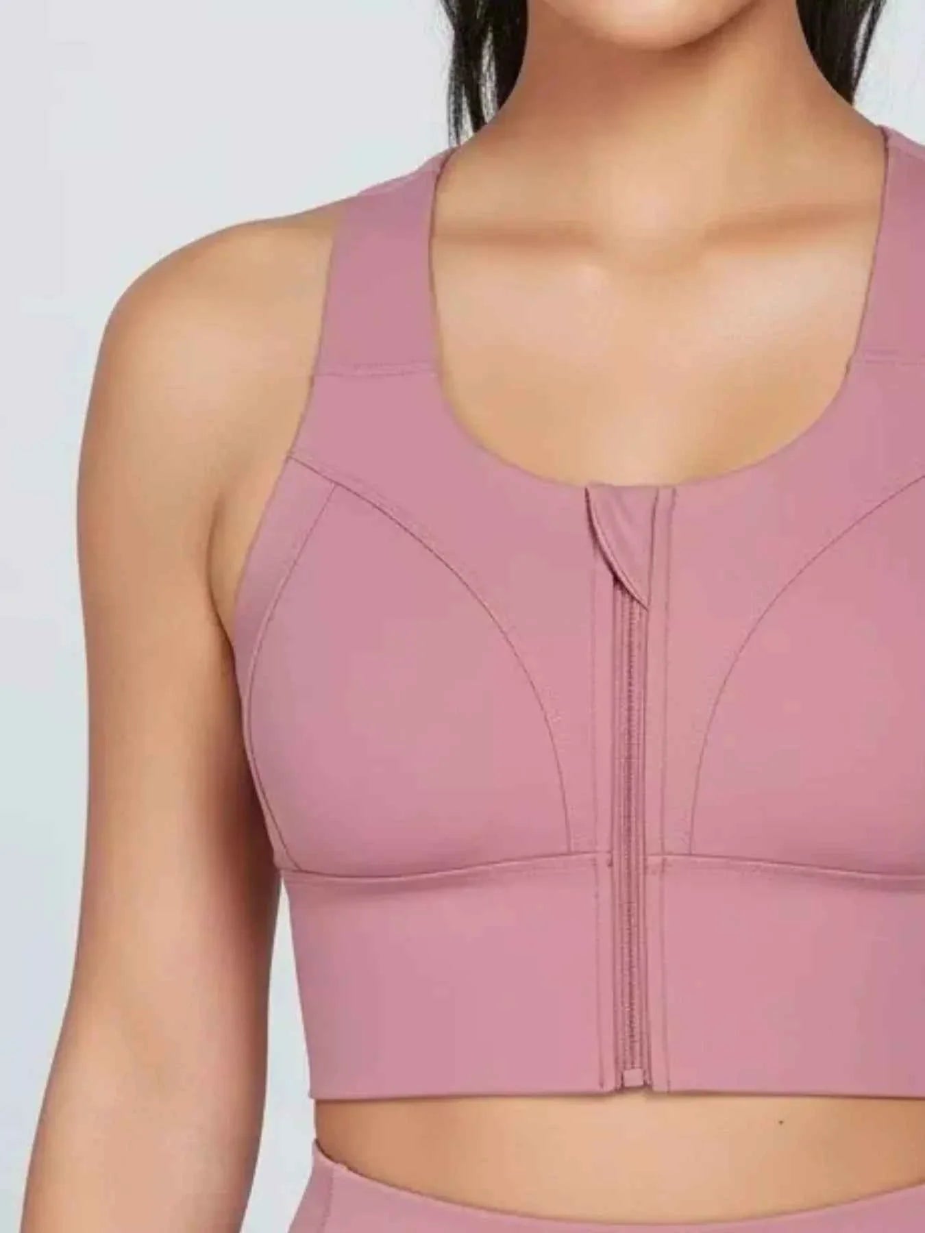 Full Size Front-Zip Active Tank Plus Size