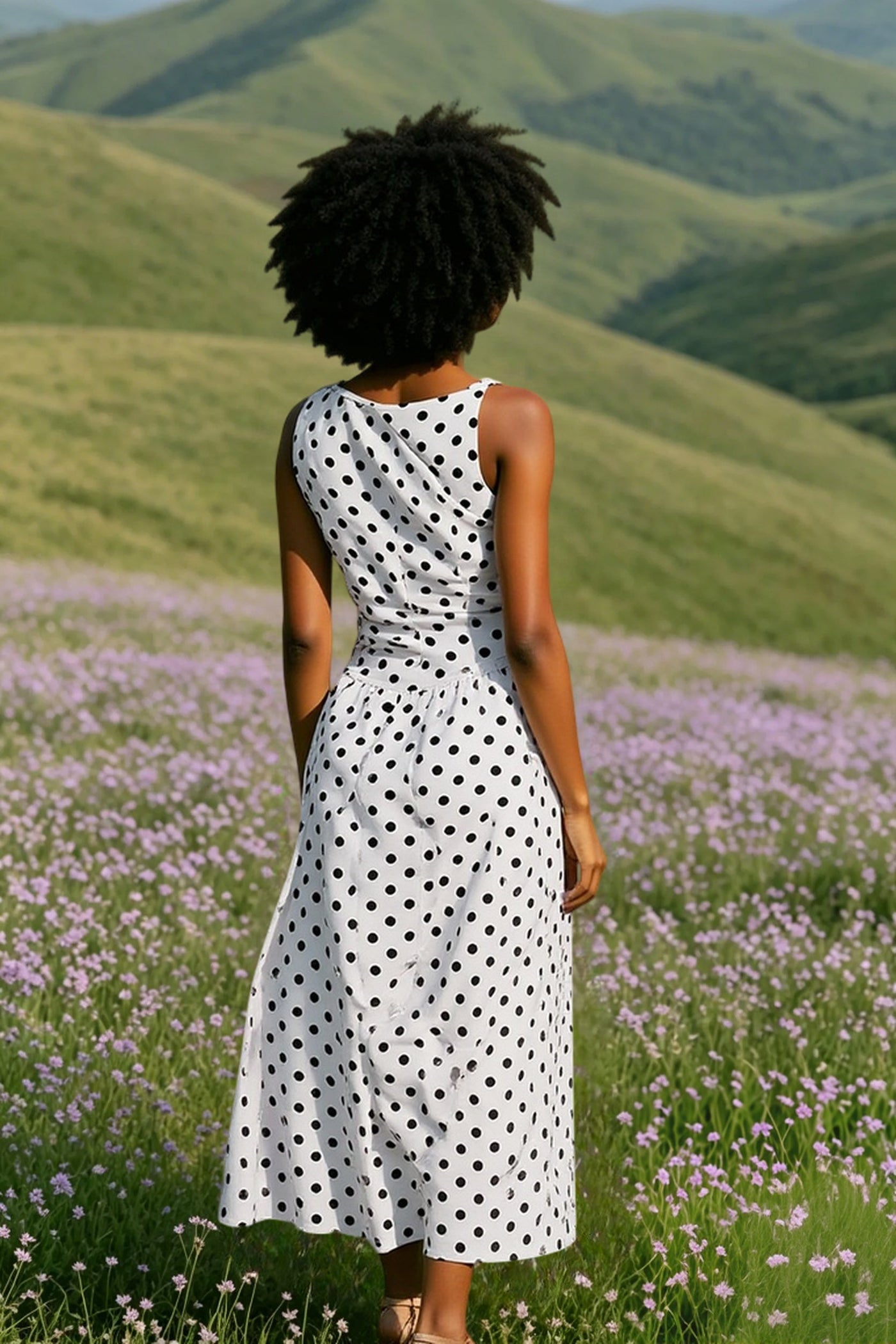 Vintage Polka Dot Work Dress
