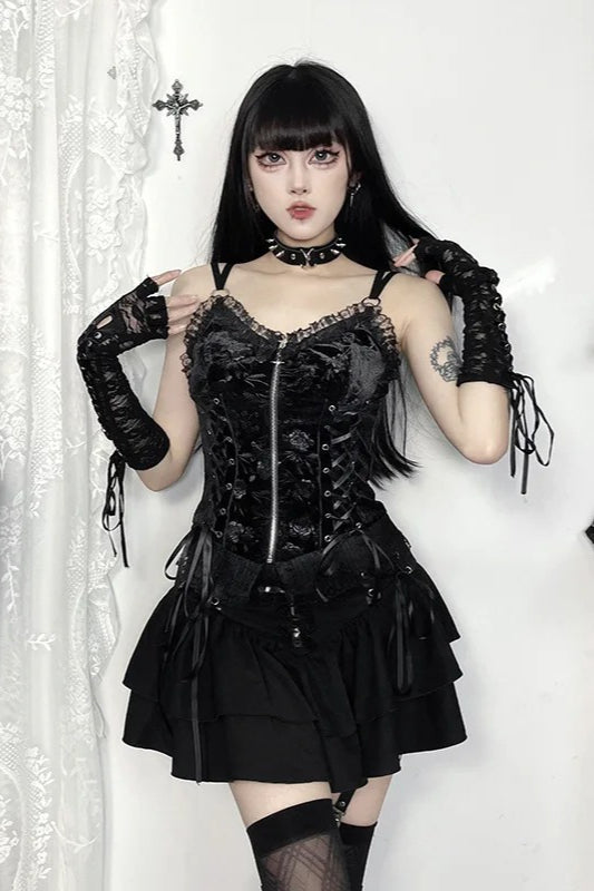 Halloween Cross Pleated Skirt