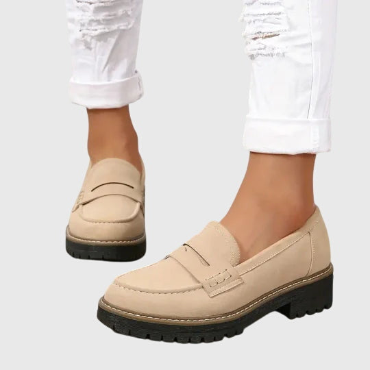 Chunky Lug Sole Slip On Penny Loafers