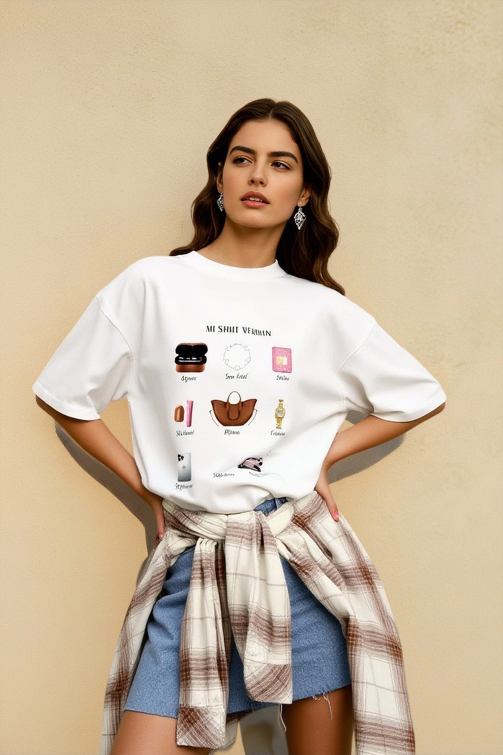 Oversized Cotton Graphic Top