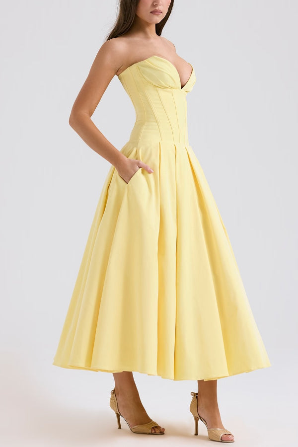 Exclusive Lorelei Strapless Midi Dress Premium Wardrobe Essential