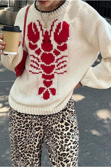 Casual Printed Pullover Sweater