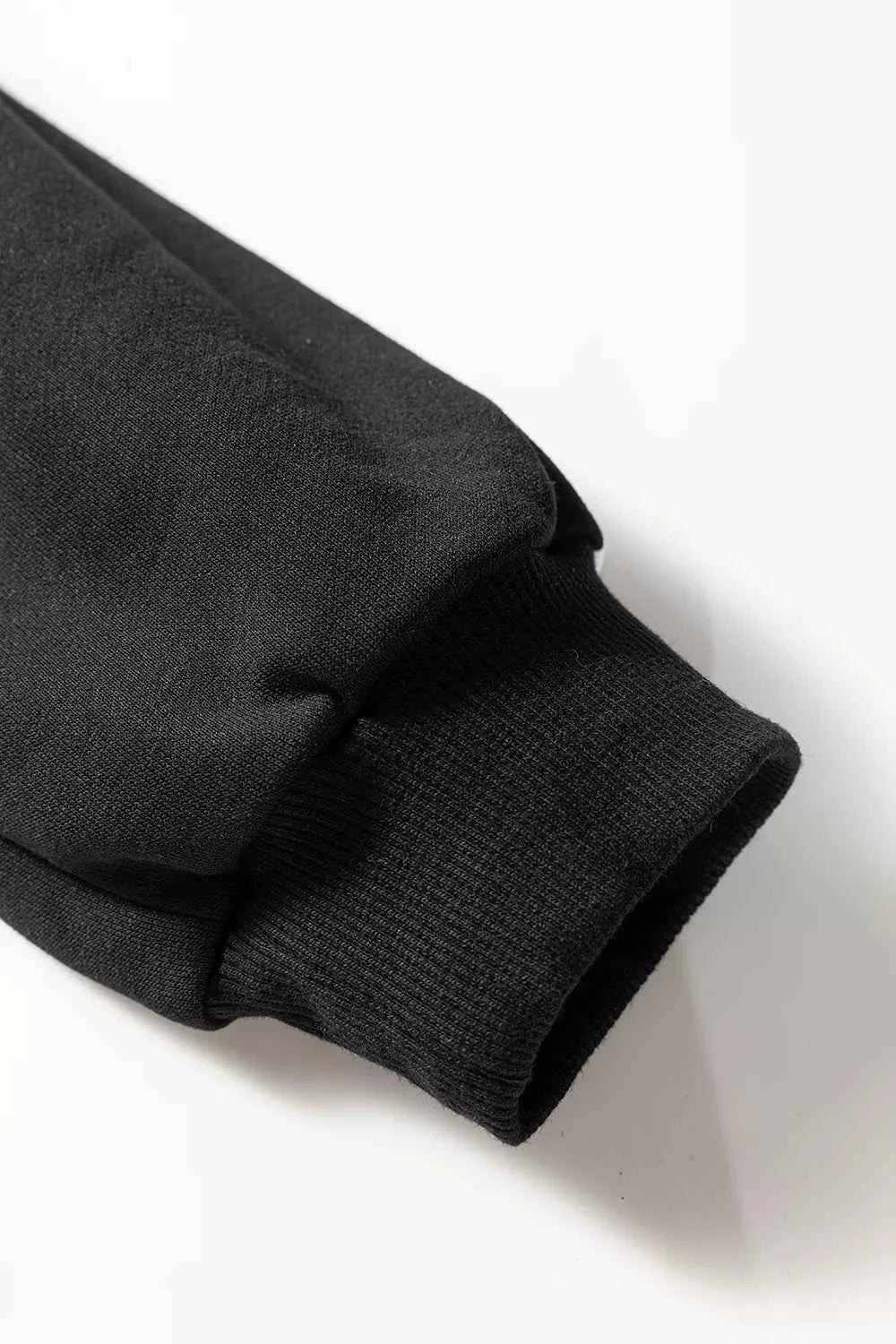 Striped Detail Crewneck Pullover Elastic Sweatpants 2pcs Outfit