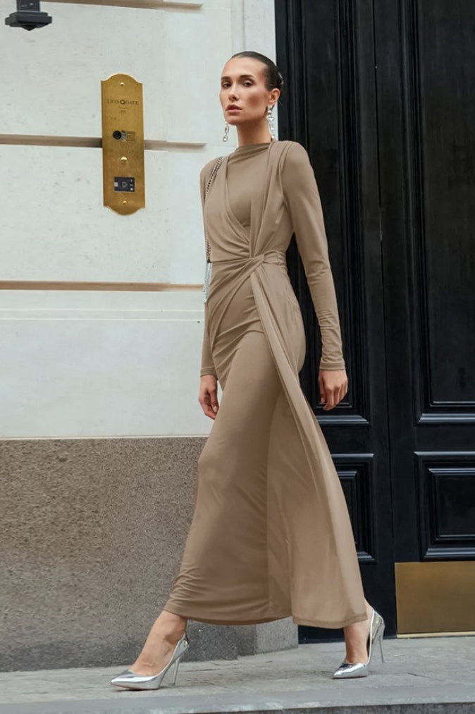 Elegant Waist Slim Maxi Dress