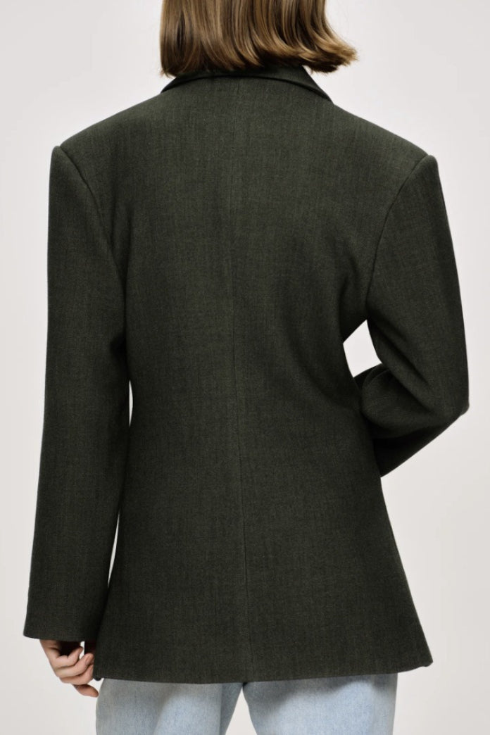 Luxe Draped Notch Collar Blazer