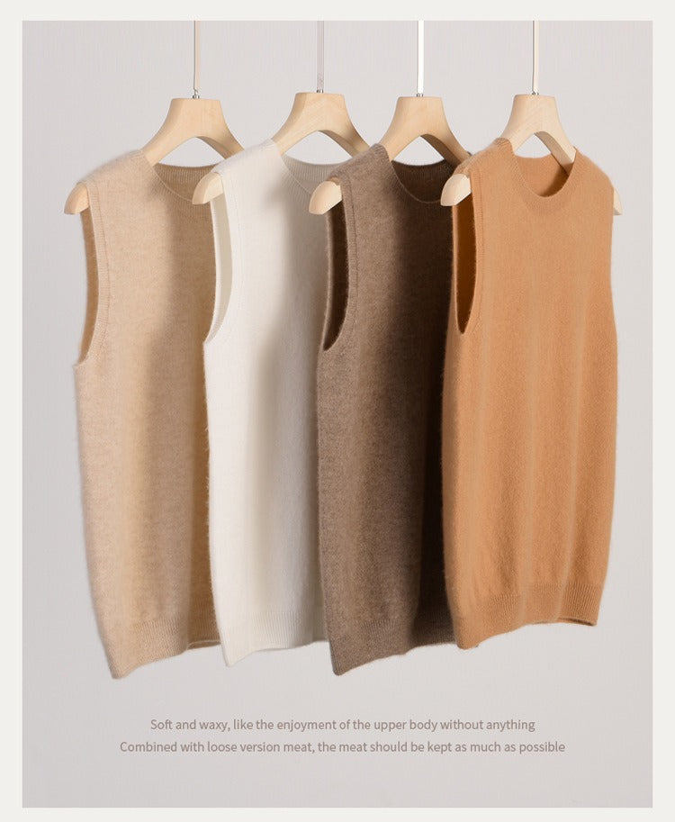 Wool Crew Neck Vest