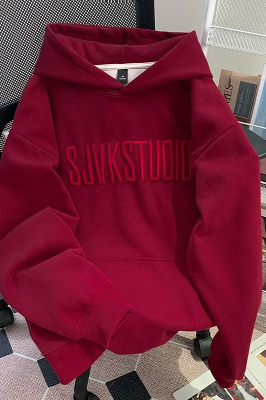 Oversized Print Hoodie