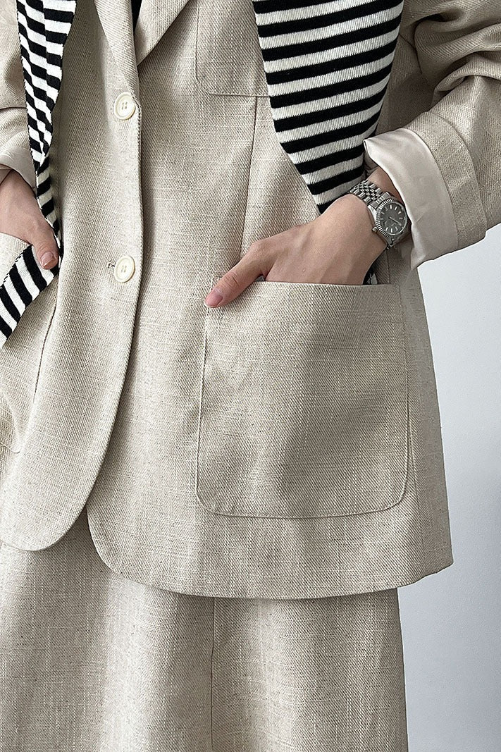 Linen Relaxed Fit Blazer