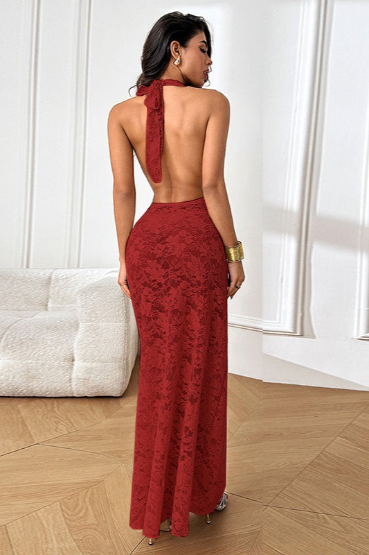Chiffon One Shoulder Ruched Maxi Dress