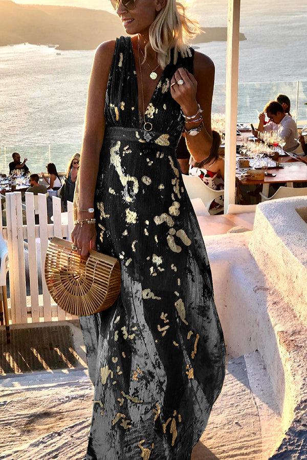Chiffon Off Shoulder Ruffled High Split Maxi Dress