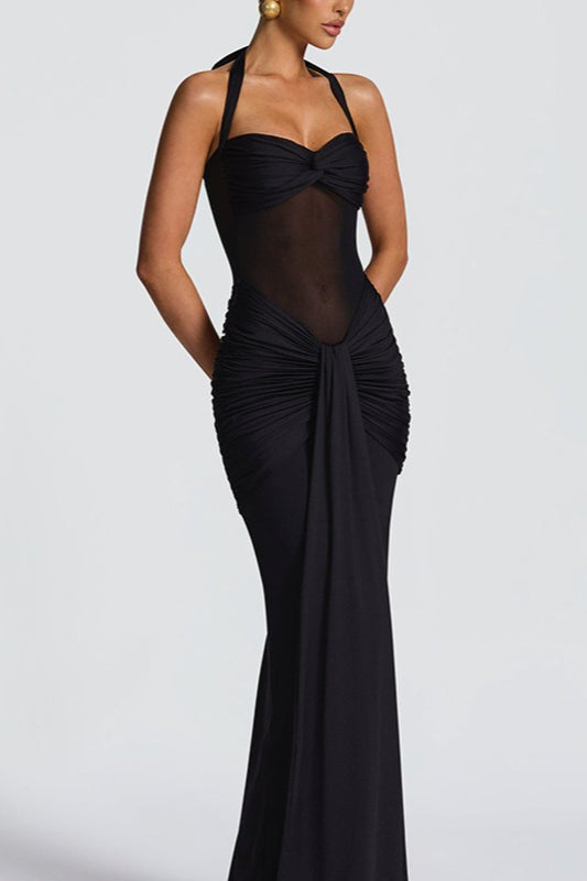 Sheer Mesh Maxi Dress