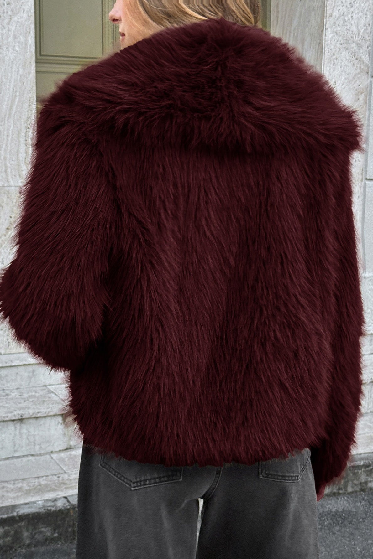 Casual Solid Plush Coat