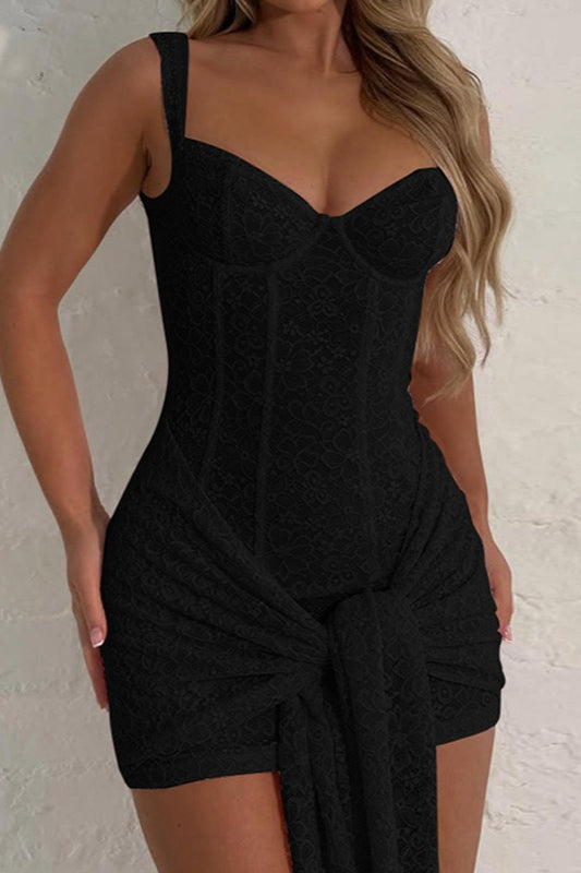 Velvet One Shoulder Wrap Maxi Dress