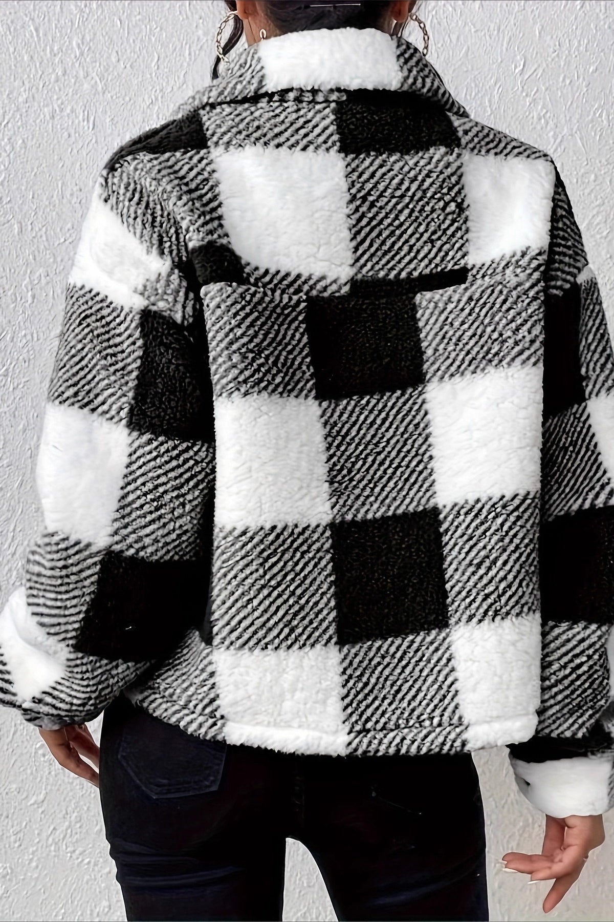 Double-Sided Fleece Button Coat