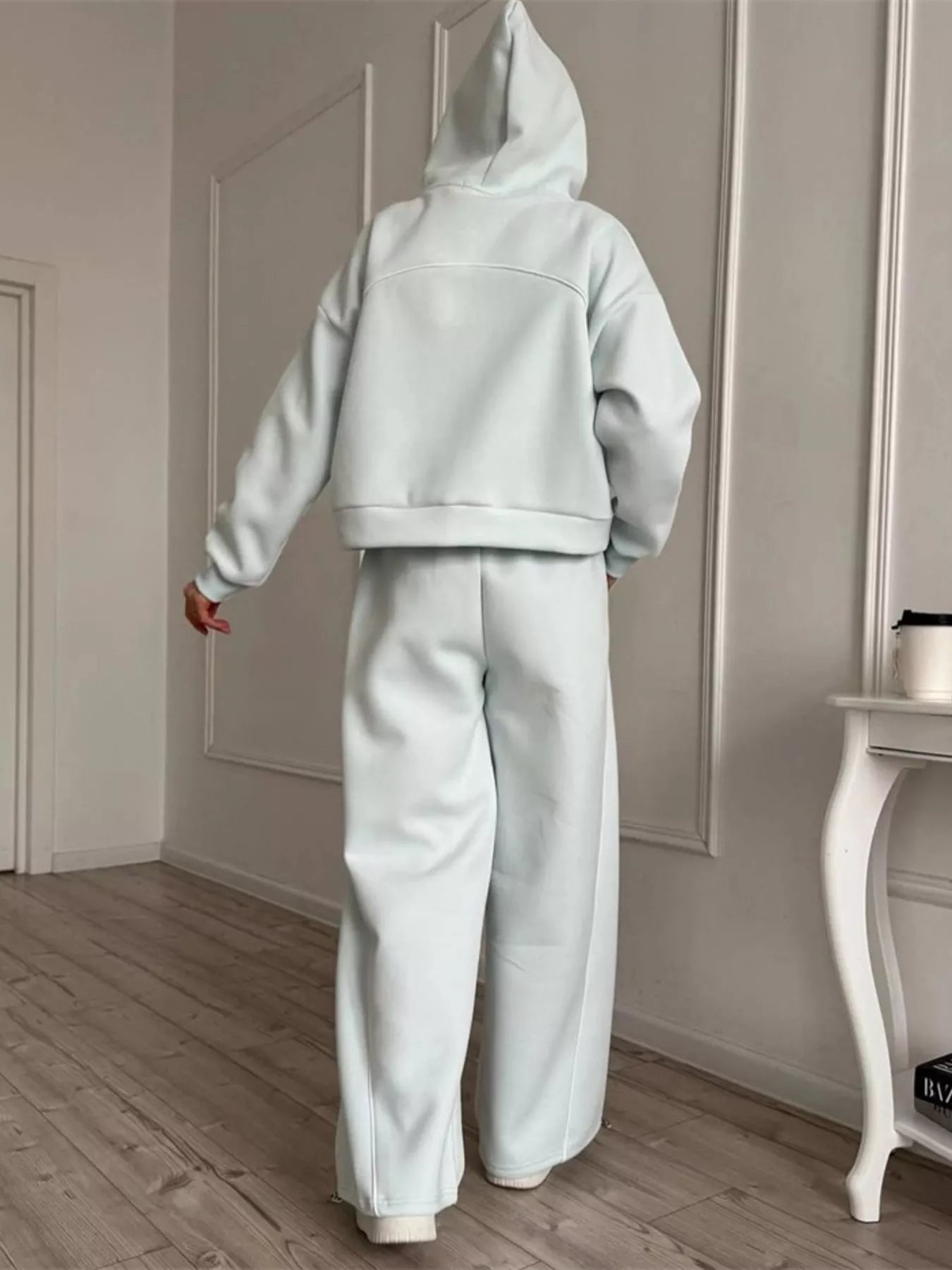 Fleece Zip-Up Hoodie and Joggers Set