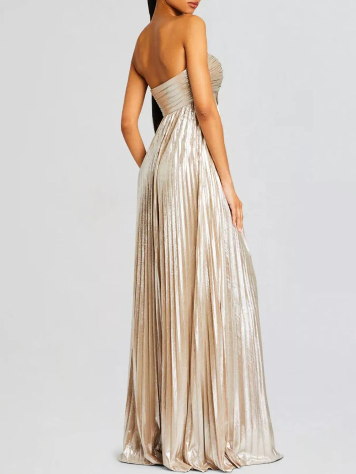 Split Sweetheart Neck Tube Maxi Dress