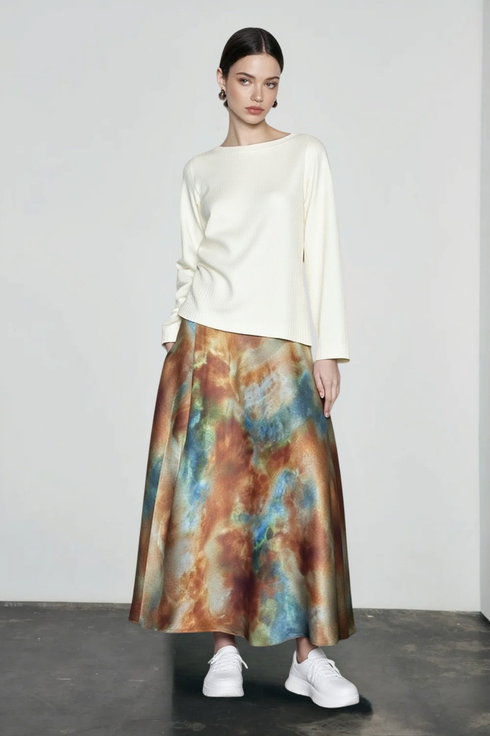 Tie Dye Gradient Elegant Vacation Skirt