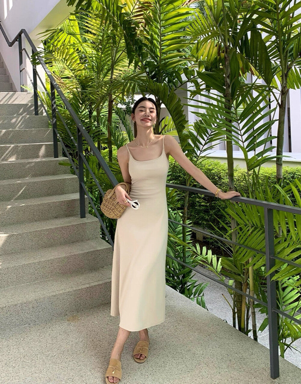 Spaghetti Strap Bodycon Slip Maxi Dress 40