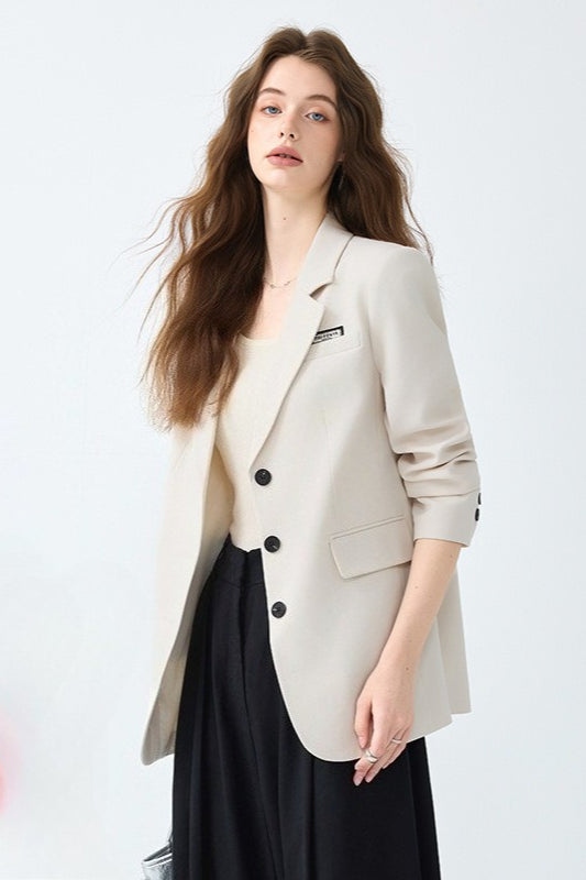Unstructured Relaxed Office Chic Blazer