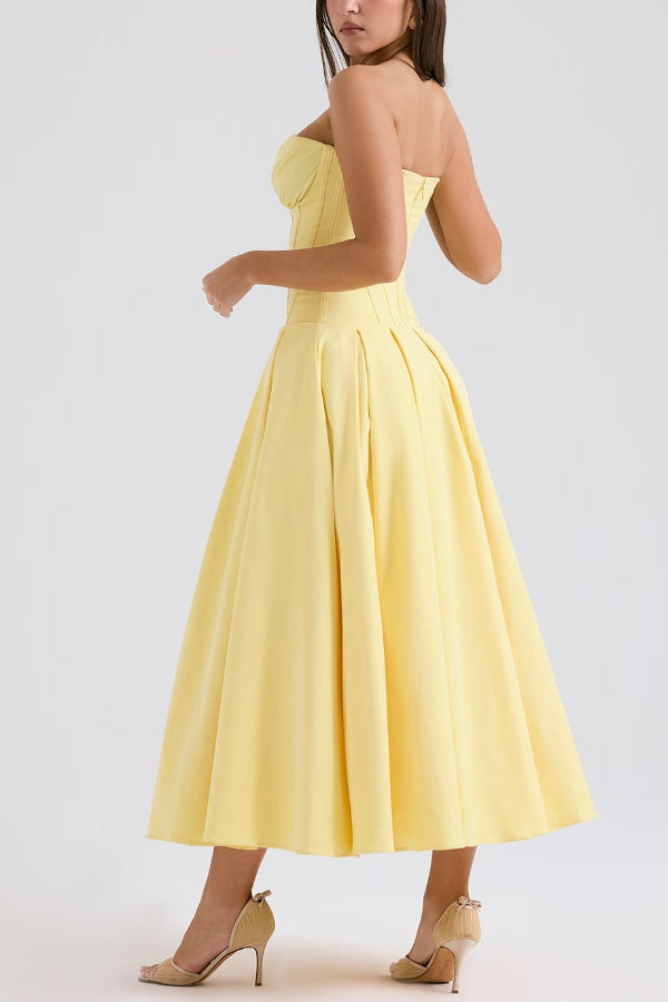 Exclusive Lorelei Strapless Midi Dress Premium Wardrobe Essential