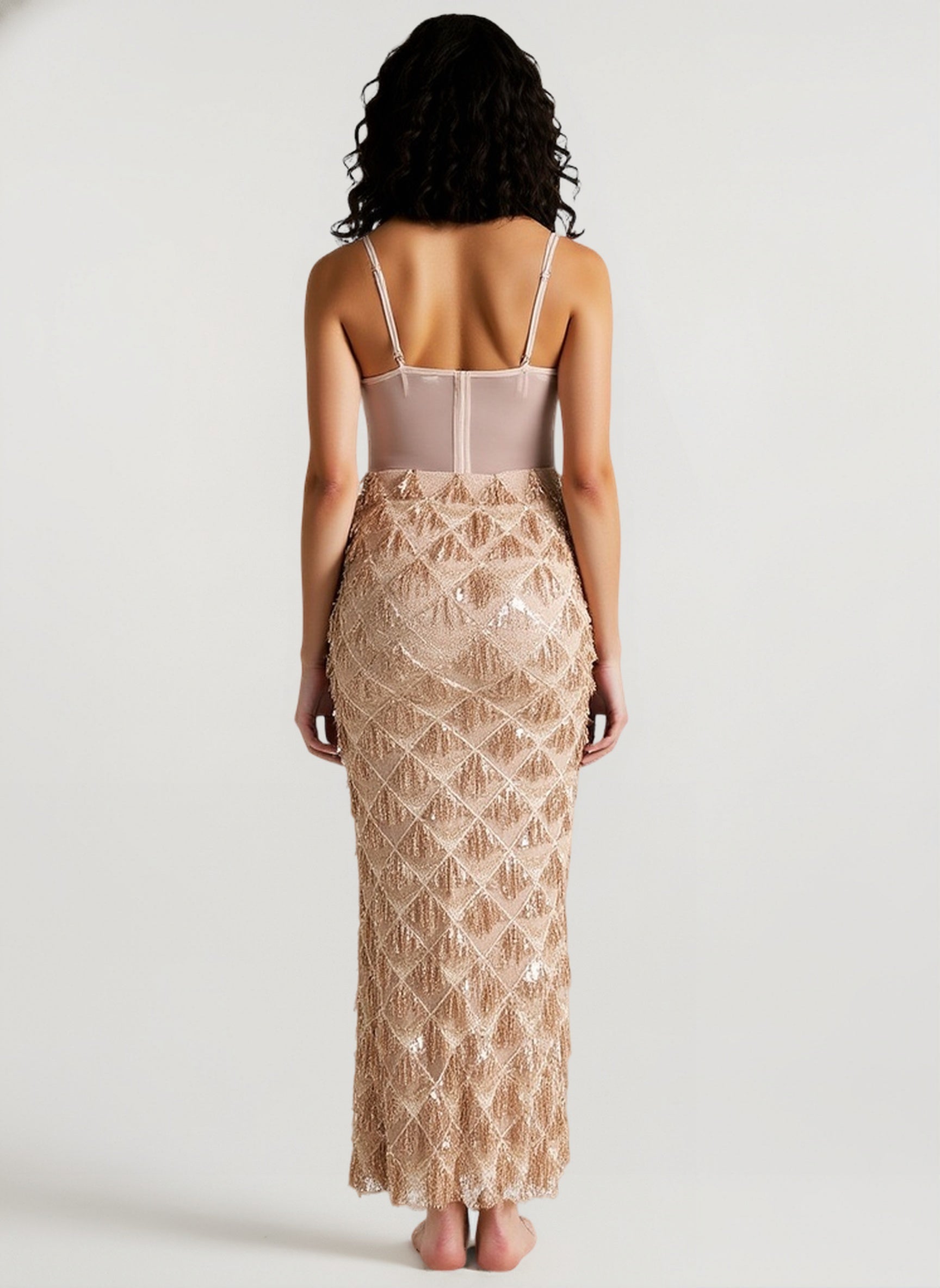 Bodycon Sequin Maxi Dress