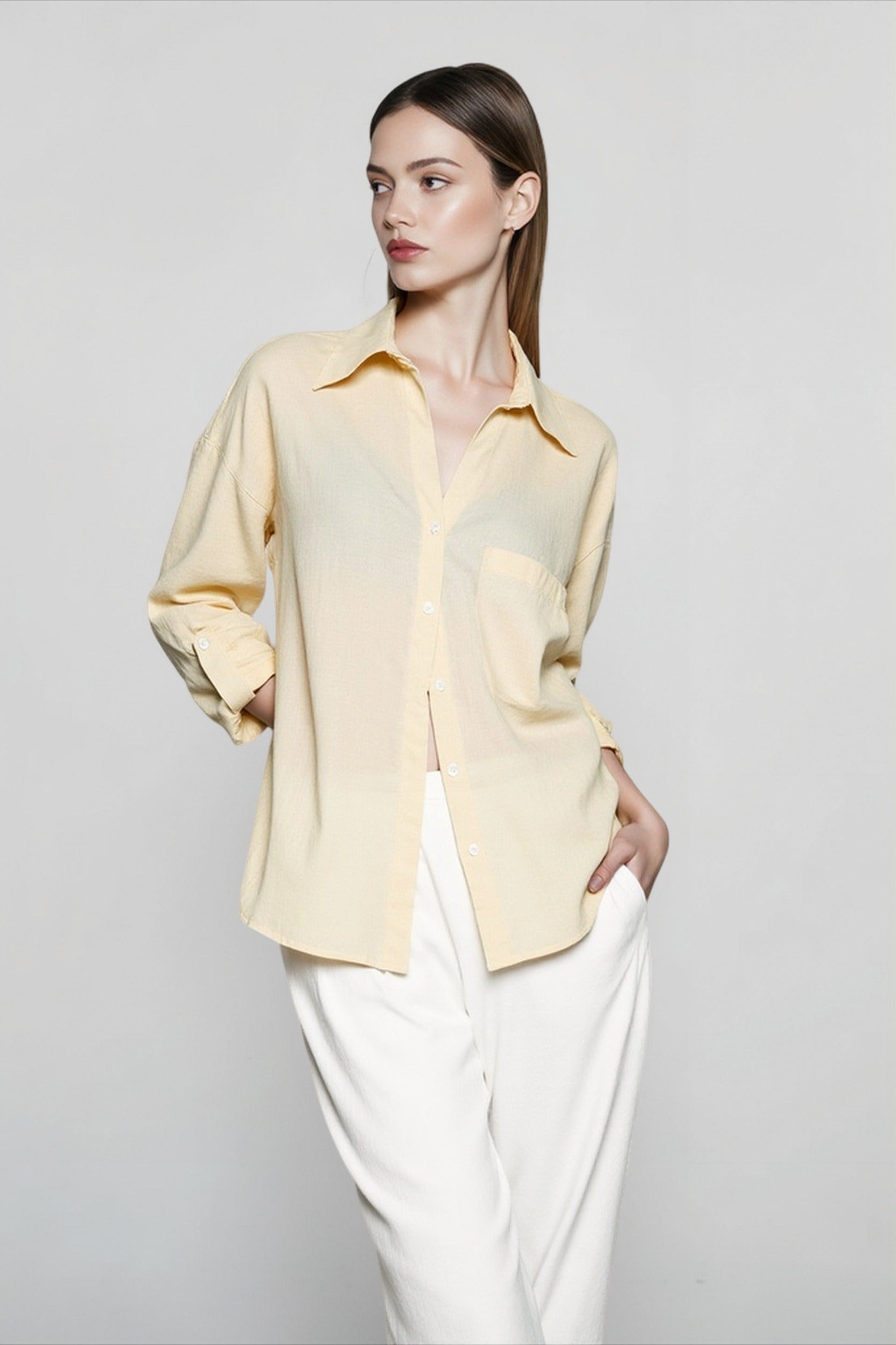 Pure Linen Relaxed Blouse