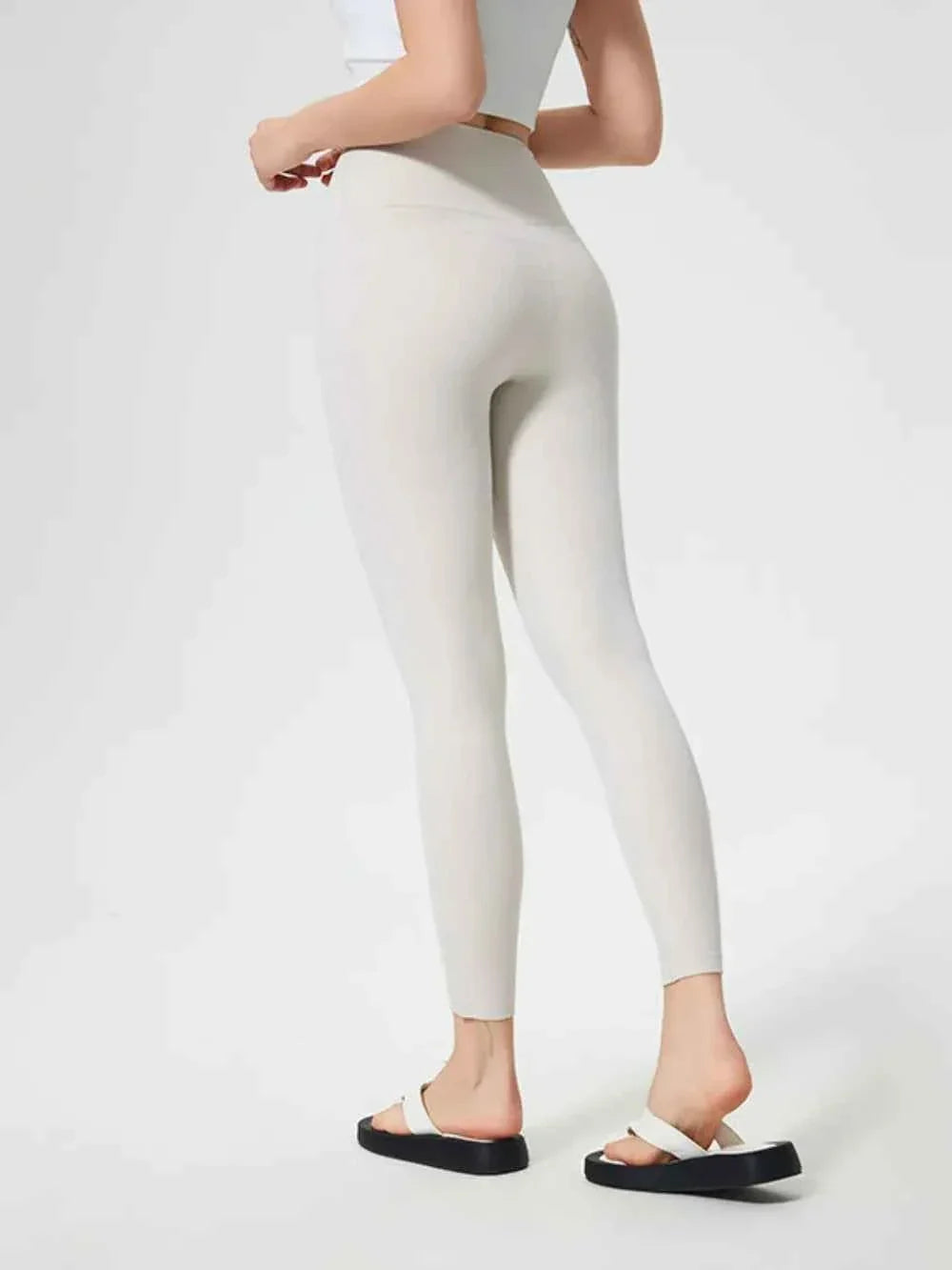 High Waist Wide Waistband Ankle Length Active Leggings 31