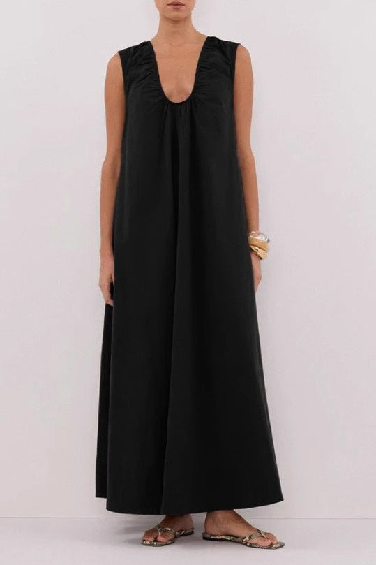 Deep V-Neck Dress