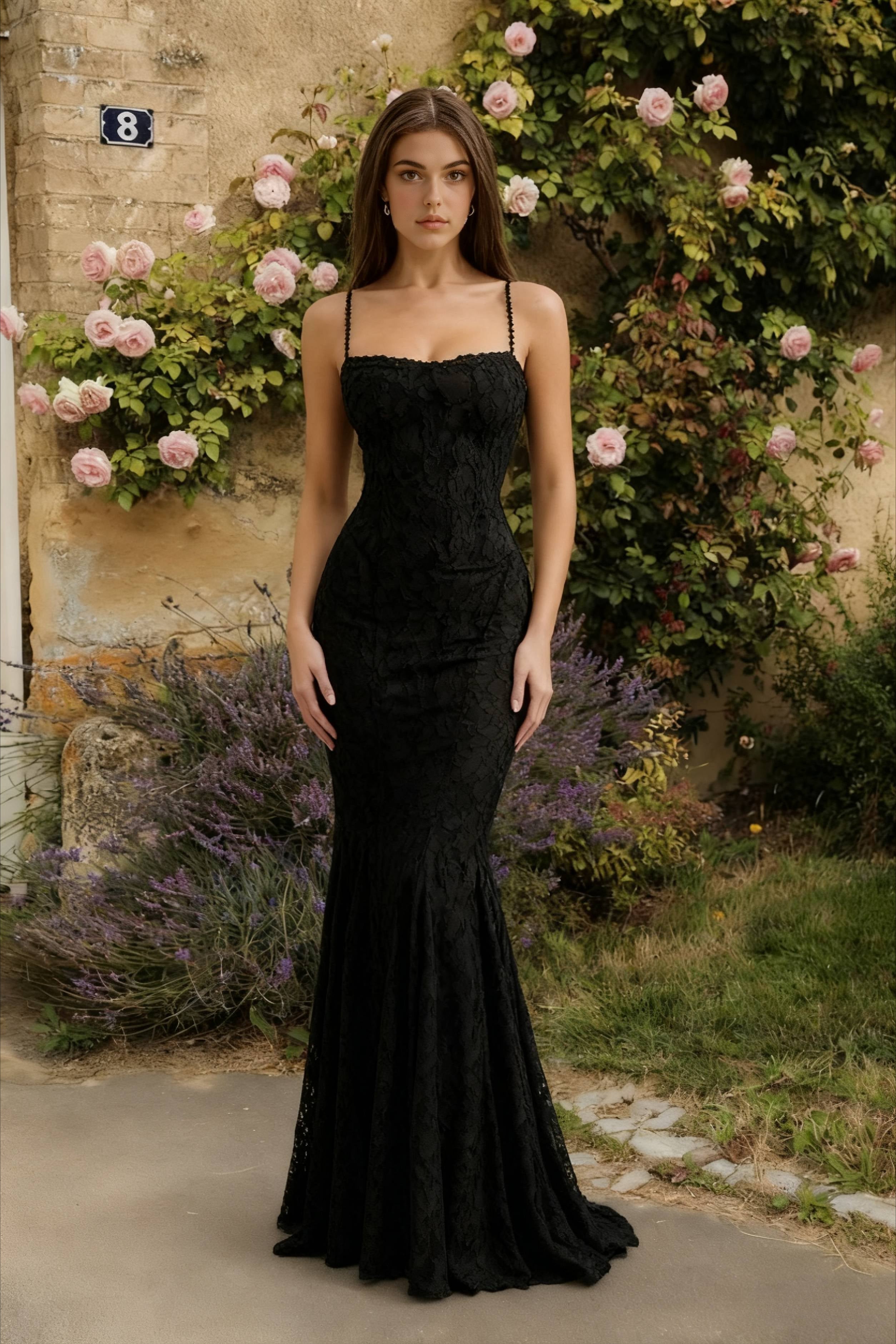 Refined Maxi Mermaid Spaghetti Strap Dress