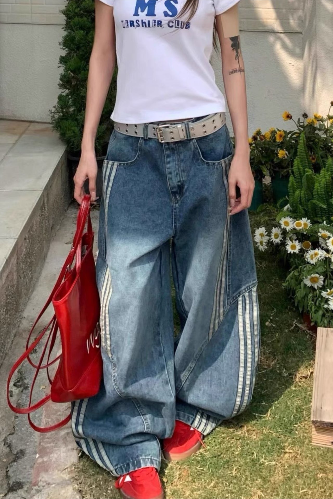 Vintage Washed Denim Jeans
